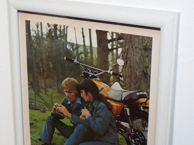 1973年 USA 洋書雑誌広告 額装品 LEE Rider Jeans & Jackets リー ライダース / 検索用 Suzuki TS400 TS250 TS185 TS125 スズキ ( A4size）_画像2