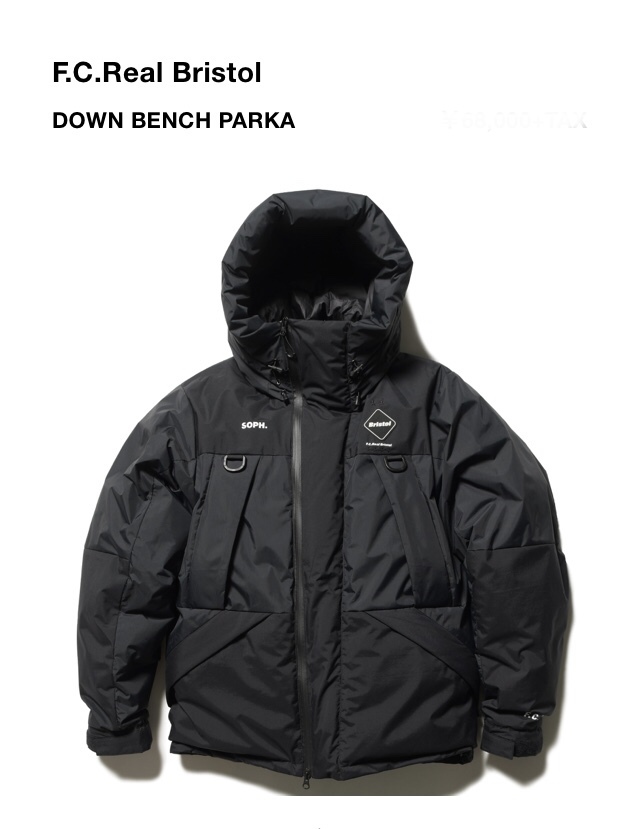 【正規】黒 S / 19aw F.C.Real Bristol DOWN BENCH PARKA BLACK small / FCRB soph uniform experiment ダウンパーカ fragment 20aw