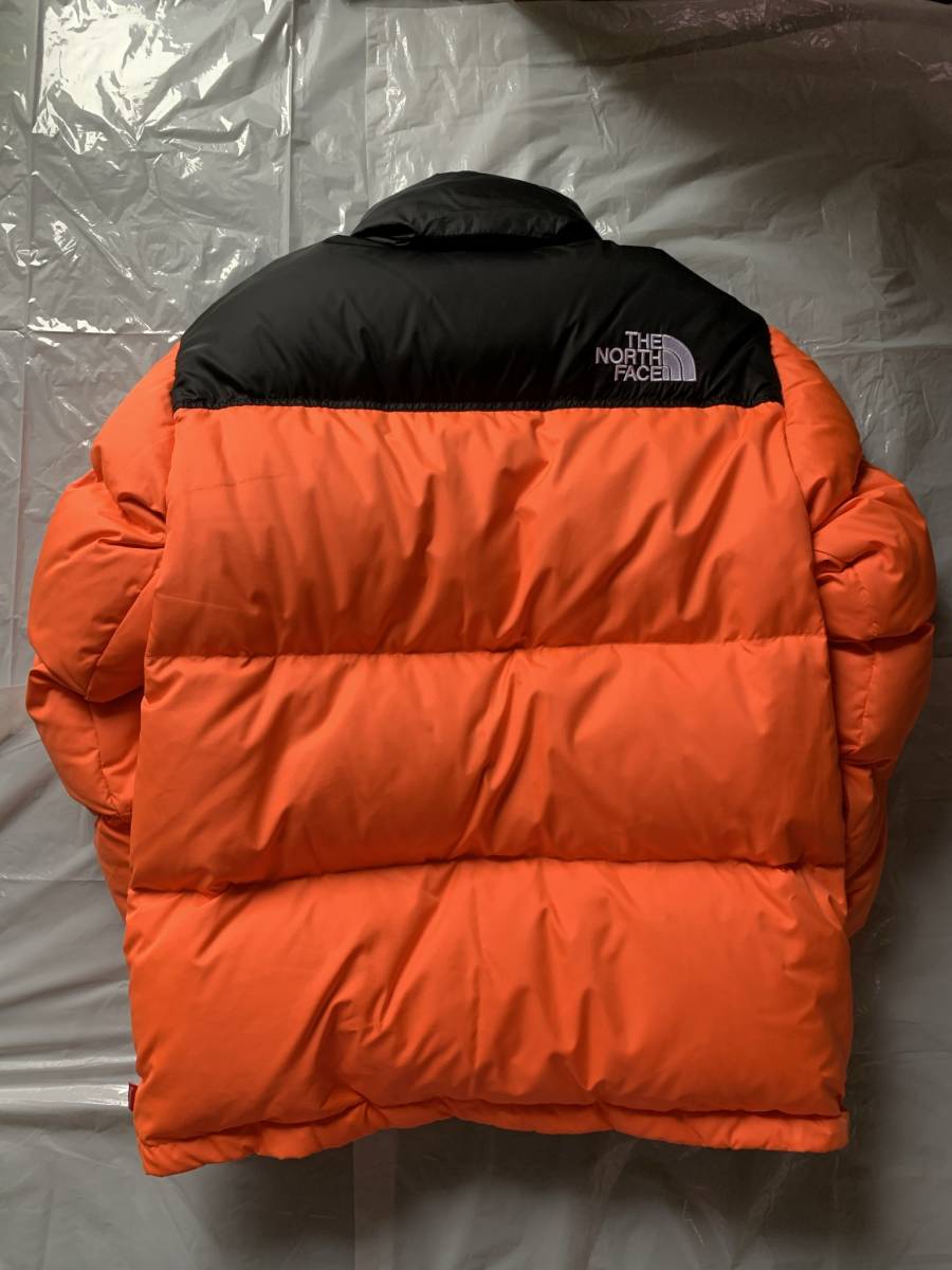  国内正規品 SUPREME THE NORTH FACE NUPTSE JACKET S POWER ORANGE シュプリーム ノースフェイス ヌプシ ダウン ジャケット オレンジ_画像2