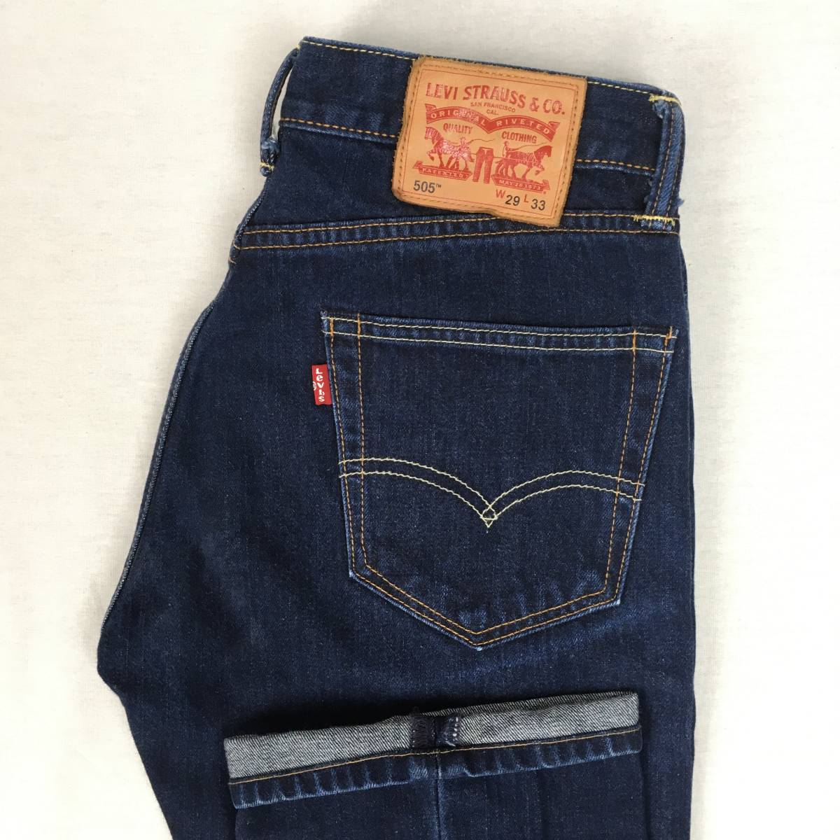 Levi's リーバイス 505 00505-0649 デニム パンツ ジーンズ W29 L33 ジップフライ 革パッチ_画像1