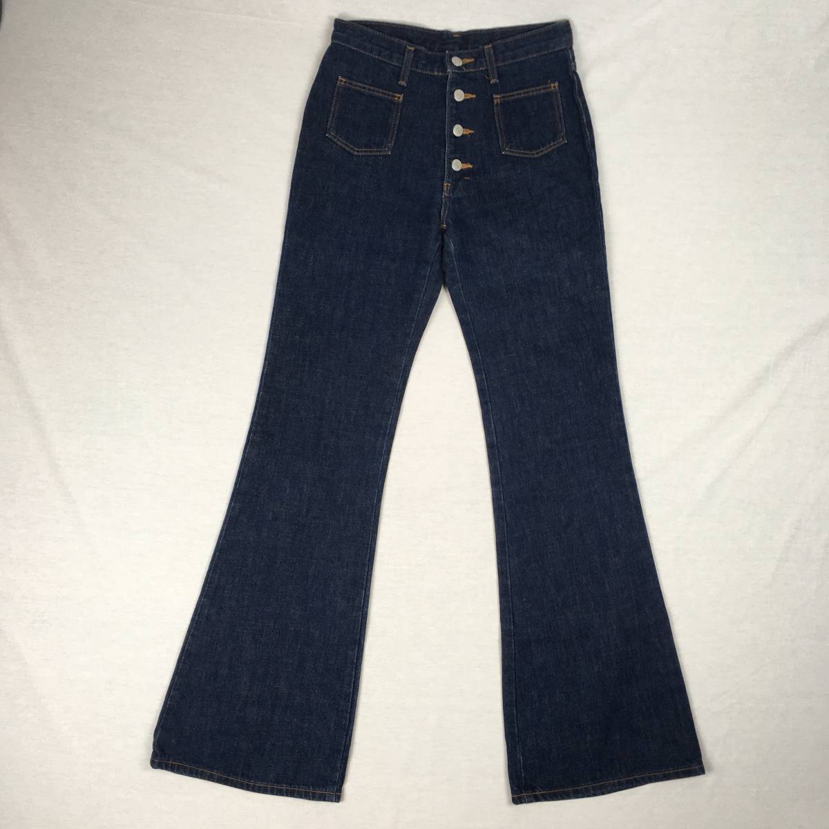 Wrangler Wrangler F1613-29 made in Japan bell bottom boots cut Denim pants jeans W29 button f Live ief Japan 