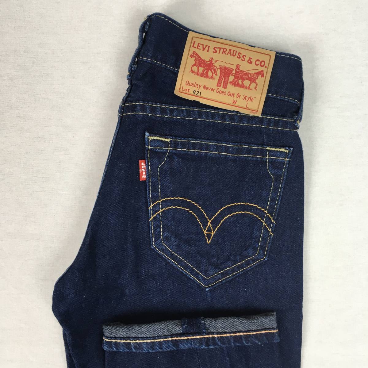 Levi's リーバイス 921 921-10 TYPE1 JEANS 日本製 02年 ストレート ローライズジーンズ レディース W28_画像1