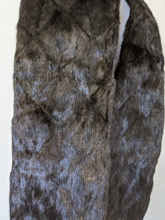 [ free shipping ]A074 gloss gloss both sides mink fur real fur wide width shawl stole muffler snood male mink full s gold 