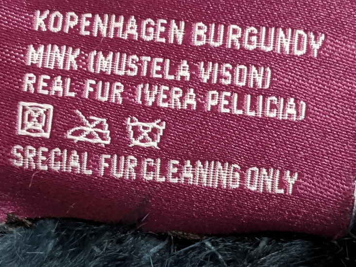 [ free shipping ]A232 CBF Copen is -gen fur bar gun ti- tag midnight blue navy mink fur real fur muffler 
