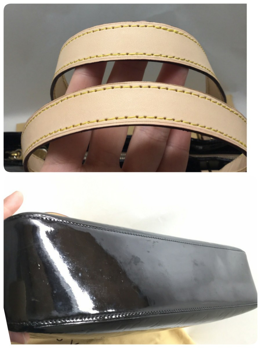 ルイヴィトン ヴェルニ ブレントウッド トート バッグ 黒