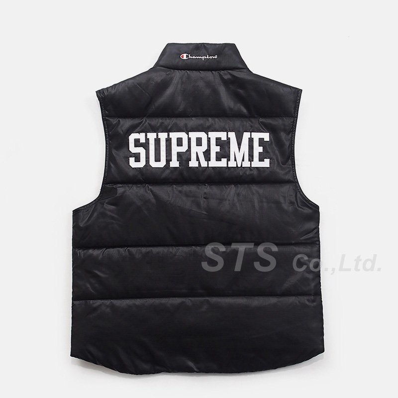 一部予約販売中】 supreme black vest puffy champion 17SS ジャンパー 
