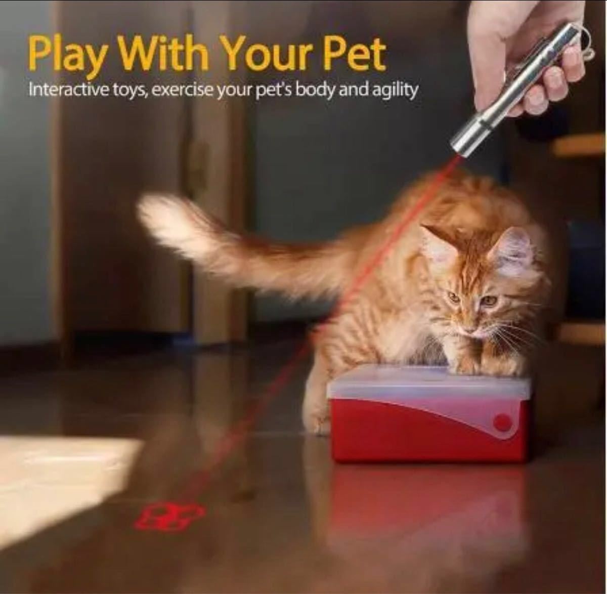 猫おもちゃ ペットおもちゃ 懐中電灯ＬＥＤライト電池不要　充電式　