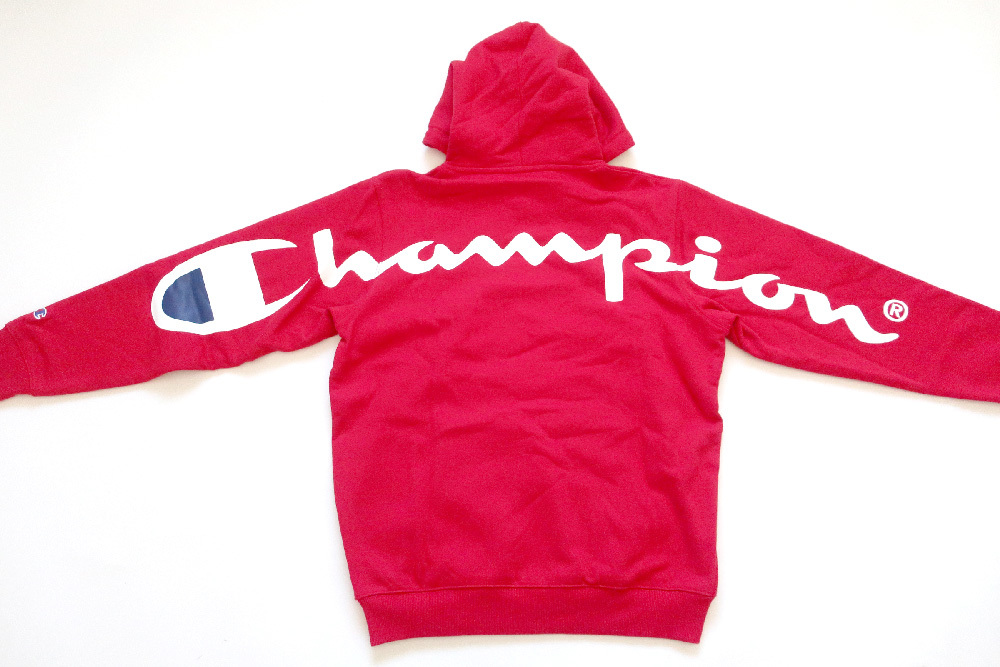 (L)2018入手困難Supreme Champion Hooded Sweatshirtシュプリームチャンピオンスウエットシャツ赤