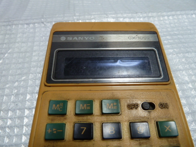 [ Junk ]* calculator * SANYO Sanyo CX-1002* Showa Retro *