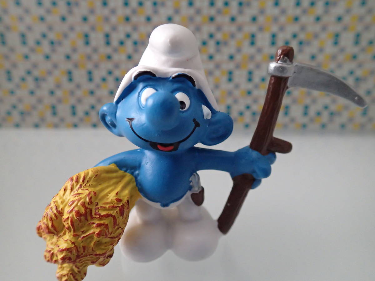 【Schleich SMURFS】 シュライヒ スマーフ フィギュア ハーベスト 農夫 収穫 農業 ファーマー_画像4