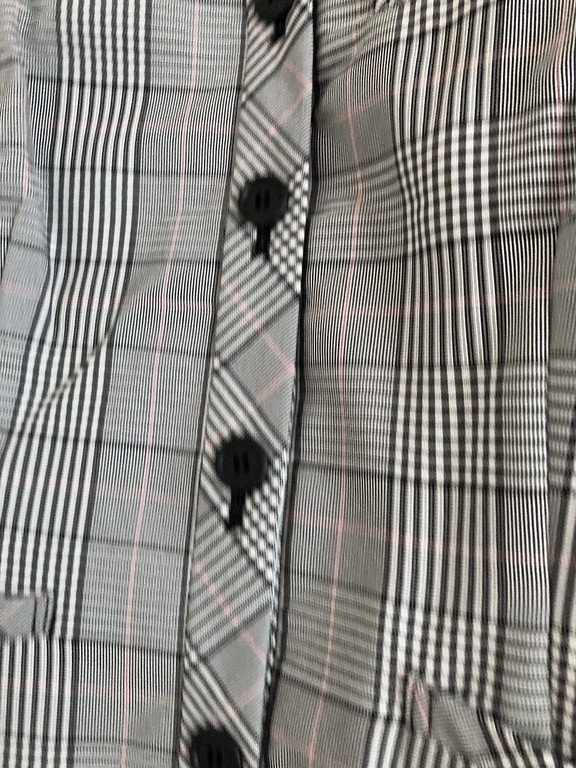 SilentMajority　洗えるチェックのシャツジャケットとスカートのセットアップ　グレンチェック　５AR58 【OR-529】　　_画像3