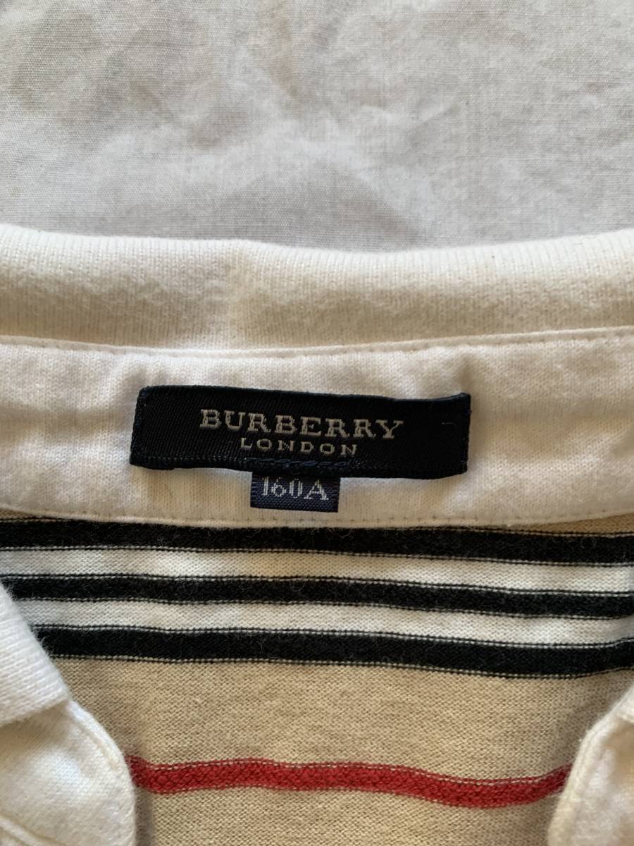 BURBERRY / バーバリー BURBERRY LONDON バーバリーロンドン トップス キッズ ポロシャツ 160A ボーダー