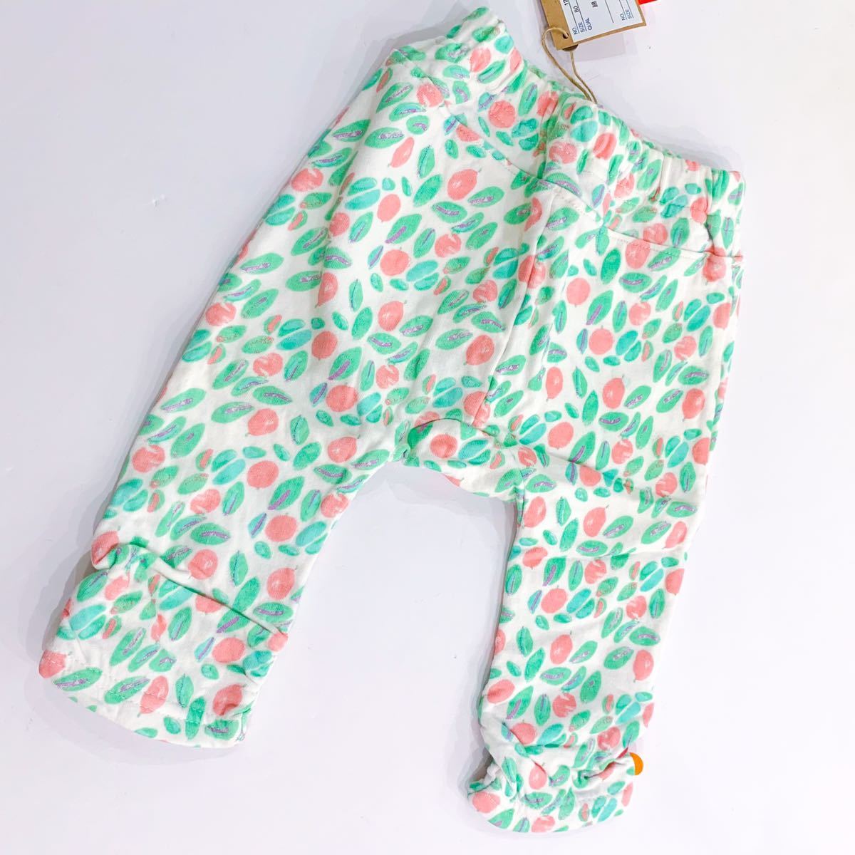 [ new goods unused ] rug mart Monkey pants soft extension extension pants baby clothes bottoms 70cm cotton 100% green pink natural pretty 