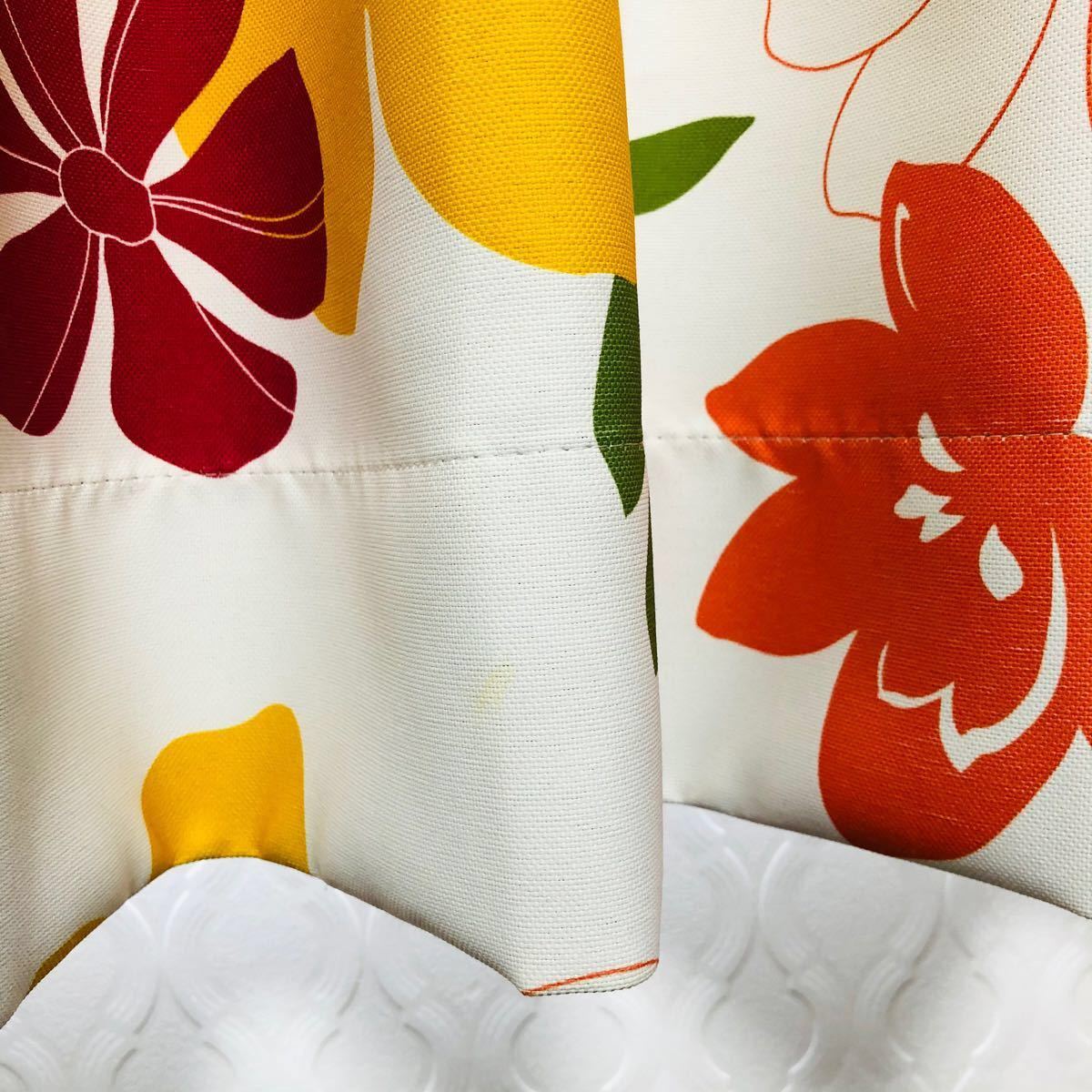 新品未使用 ニトリ 遮熱 遮光 花柄 カーテン 100×200 2枚組×2セット ニトリ - （カーテン）遮光2級・遮熱・花粉キャッチカーテン縦