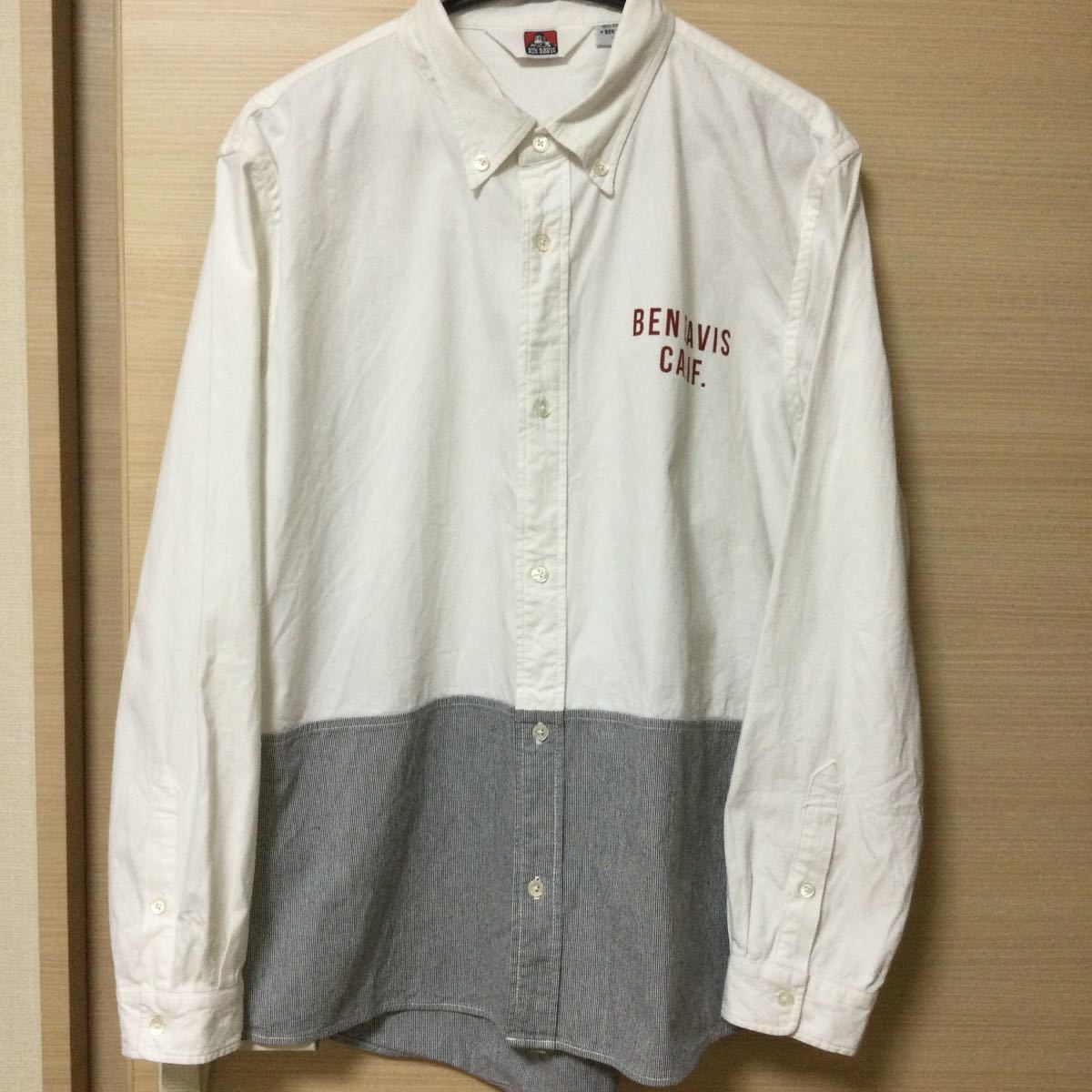 【used】BEN DAVIS ワークシャツ　XLサイズ　長袖シャツ　ボタンダウンシャツ ベンデイビス