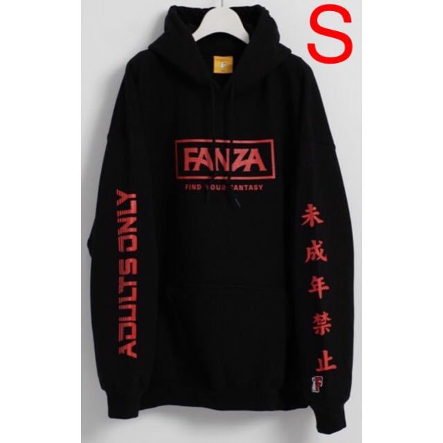 新品』FR2 × FANZA☆ロゴ パーカー Sサイズ☆黒 ブラック Smoking