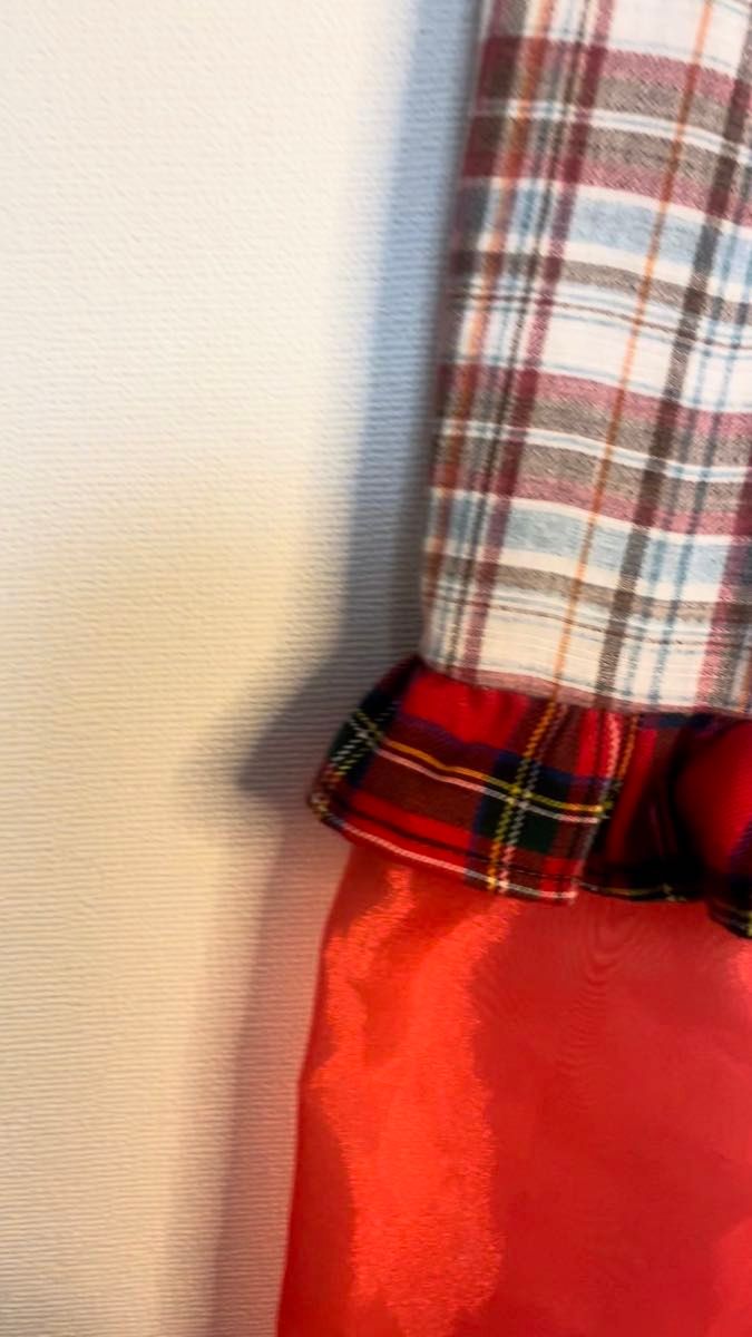 チェックフリルオーガンジースカート