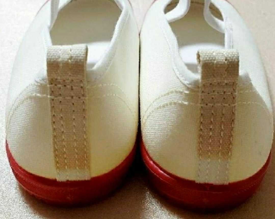 Achilles Achilles room color 23.0EE white / red indoor shoes school shoes cloth unused with defect 