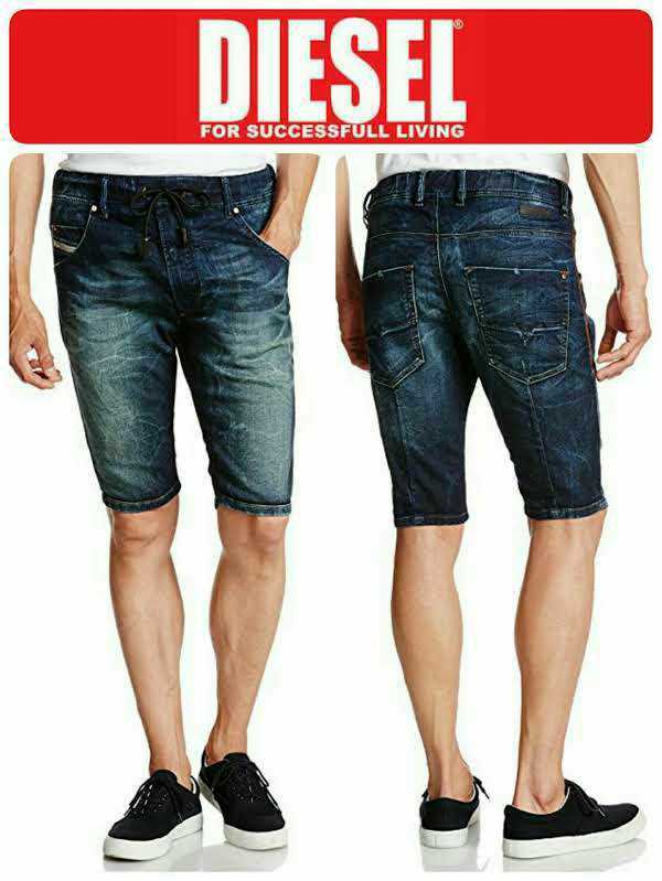 新品 DIESEL ディーゼル正規品 JOGG JEANS KROSHORT-NE ジョグジーンズクロショーツ USED加工 スウェットデニムショートパンツ W26 即完売_画像1