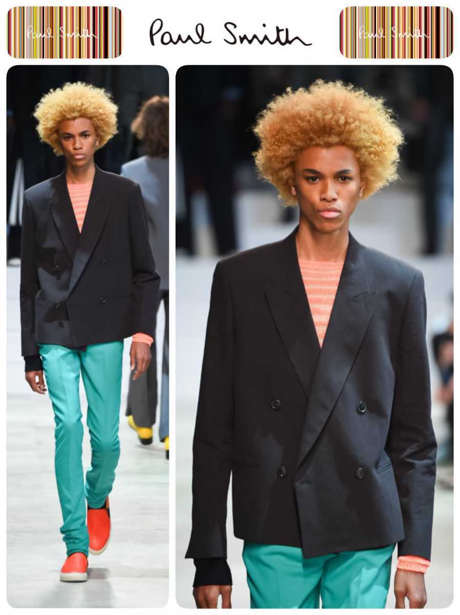  немедленно полная распродажа 16SS Paul Smith Paul Smith основной линия высший класс хлопок linen двойной Spencer жакет S прекрасный товар коллекция 