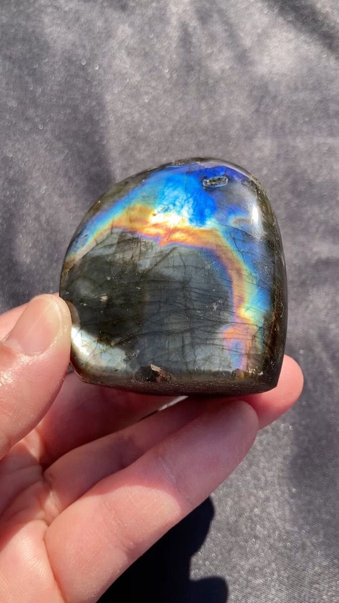 特价・訳あり 青光ラブラドライト 原石 置物 天然石 172g 086348