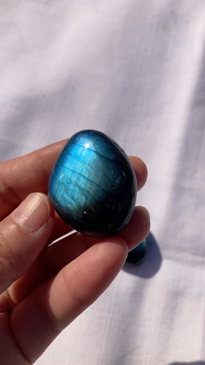 特价・訳あり 2点 青光ラブラドライト 原石 握り石 天然石 29g 98271002+20g 982713