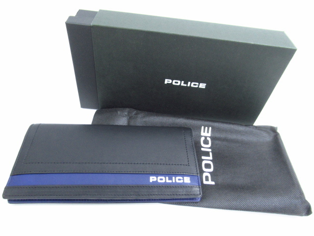 未使用 POLICE ポリス 2つ折り長財布(小銭入れあり） PA-59802-10 ▼AC18581