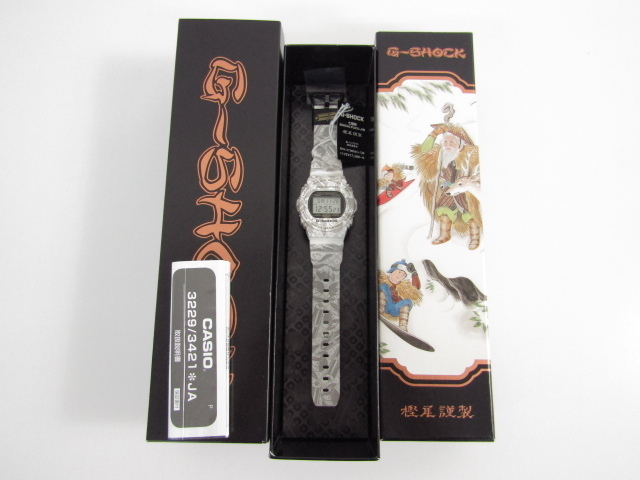 未使用 CASIO カシオ G-SHOCK 限定 七福神モデル 寿老人モデル デジタル 腕時計 ホワイト DW-5700SLG-7DR♪AC18645