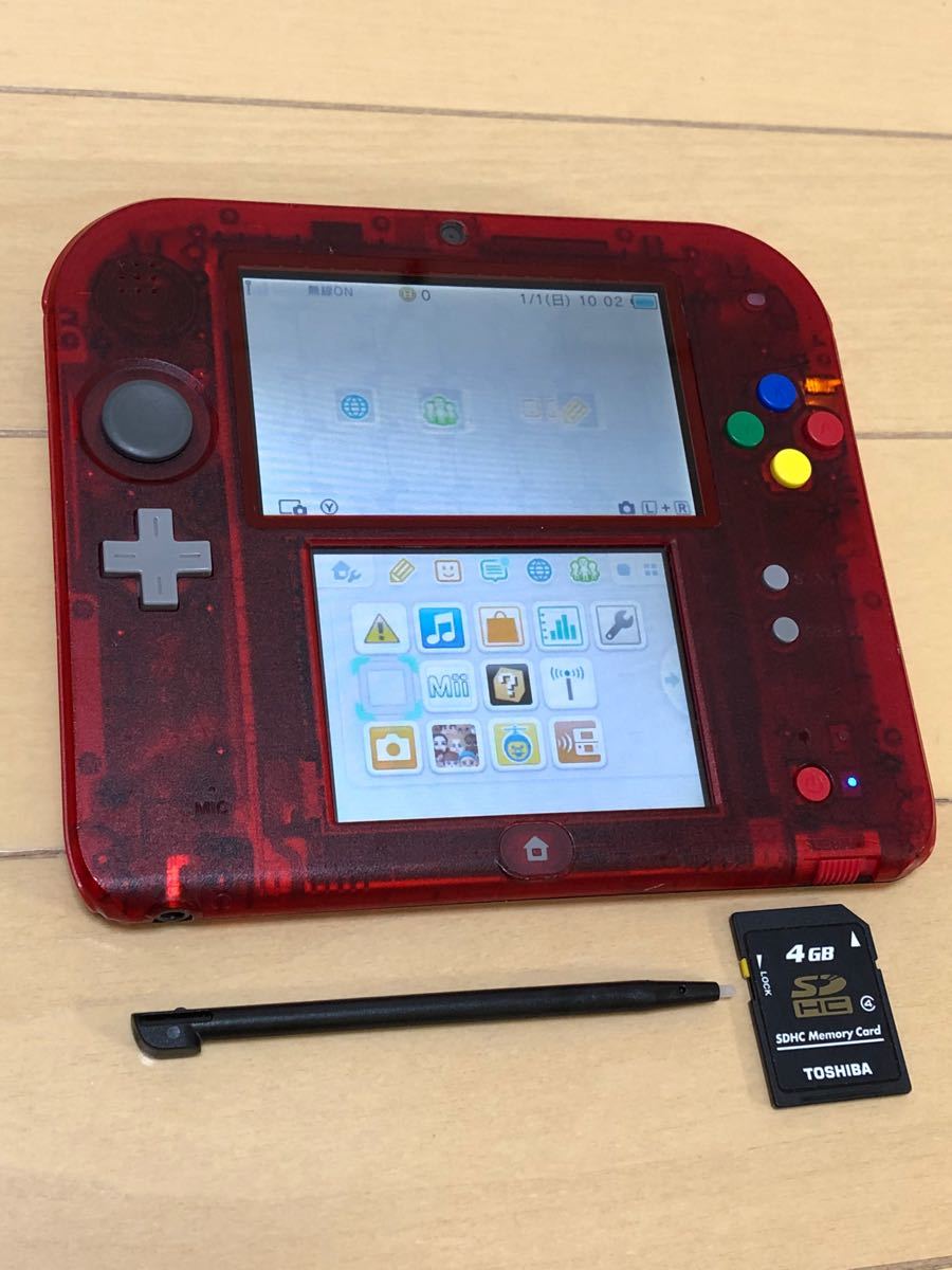 ニンテンドー　2DS ポケットモンスター赤限定パック　クリアレッド本体のみ