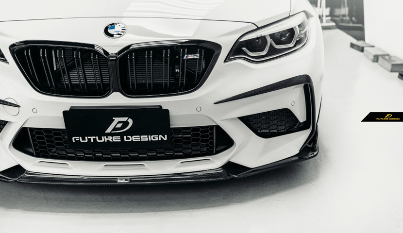 【FUTURE DESIGN】BMW F87 M2 competition フロントバンパー用カナード スポイラー 本物DryCarbon ドライカーボン エアロ カスタム_画像6
