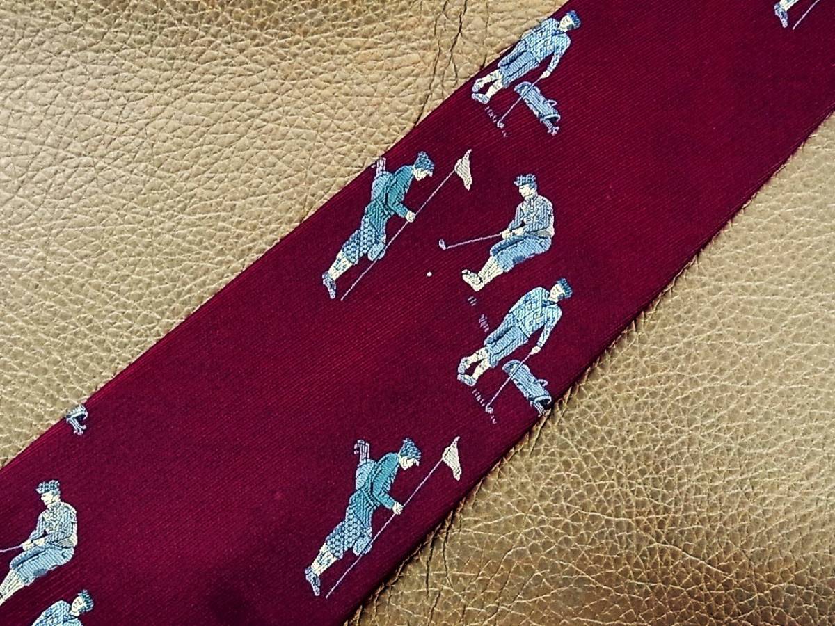 !Nr1911* beautiful goods *[ embroidery Golf pattern ]* Ralph Lauren. necktie 
