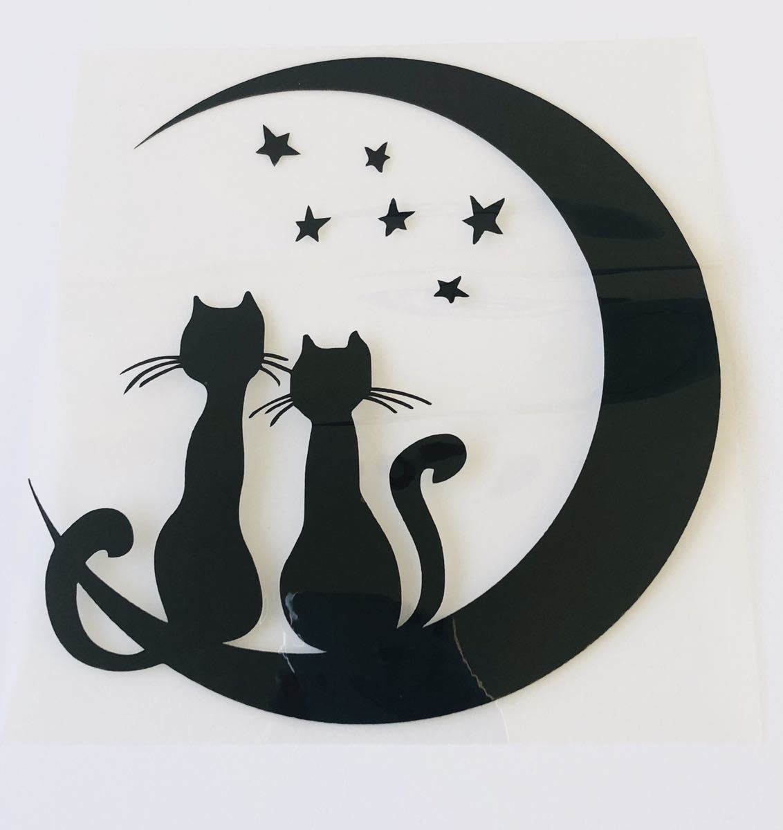  month . pair cat pretty wonderful cat sticker diameter approximately 16cm black color 