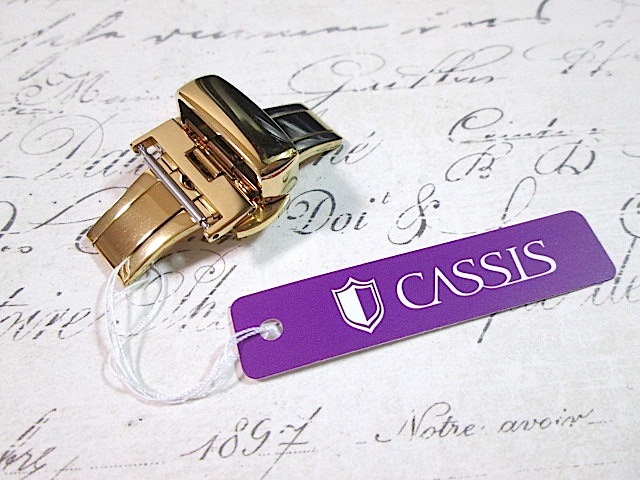 CASSIS D buckle 18mm gloss equipped Gold color 