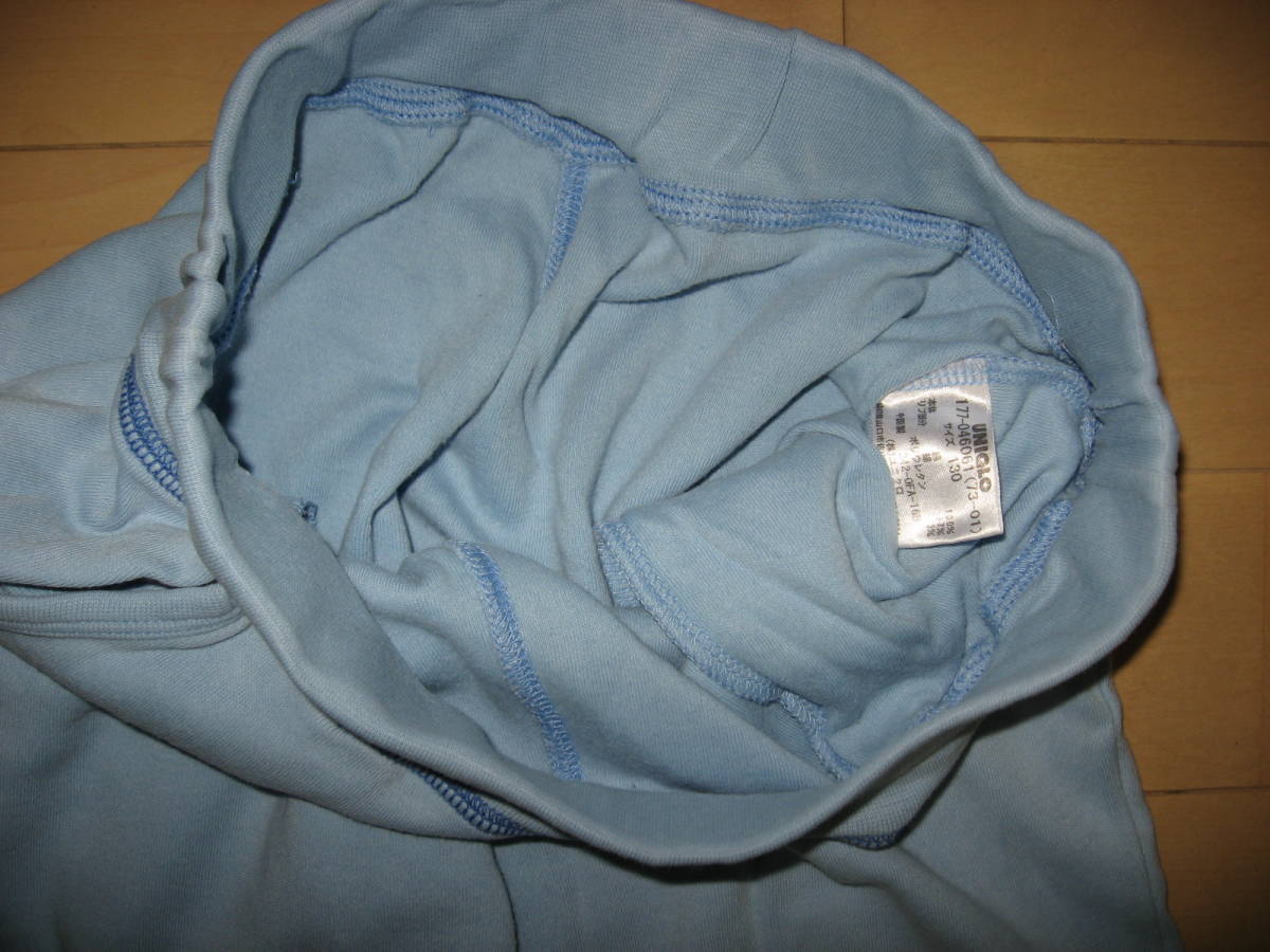 UNIQLO ユニクロ 水色 ブルー 130 送195 長ズボン_画像3