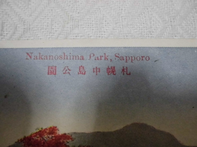 B118　絵葉書　ポストカード　札幌中島公園　戦前_画像3