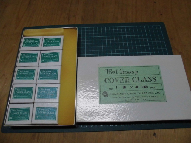 人気激安） 新品 カバーガラス 30×40ｍｍ 100枚入り 10セット タカハシ技研製