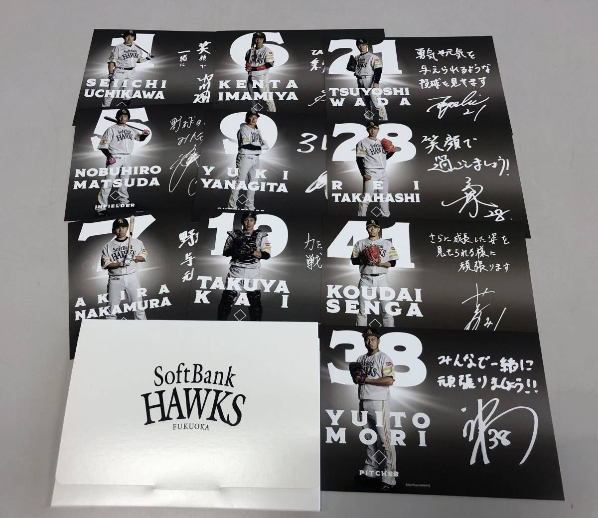 トレカ softbank HAWKS ソフトバンク ホークス 10枚セット ハガキ サイズ_画像1