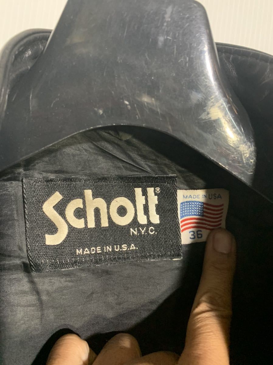 ヤフオク! - ヴィンテージ 黒タグ SCHOTT N.Y.C. ショット US...