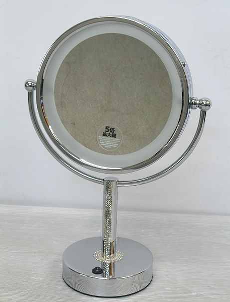 [Nsaki501]KOIZUMI Koizumi увеличительное стекло зеркало LED с подсветкой φ170mm круглый настольный модель расширение 5 раз салон specification 
