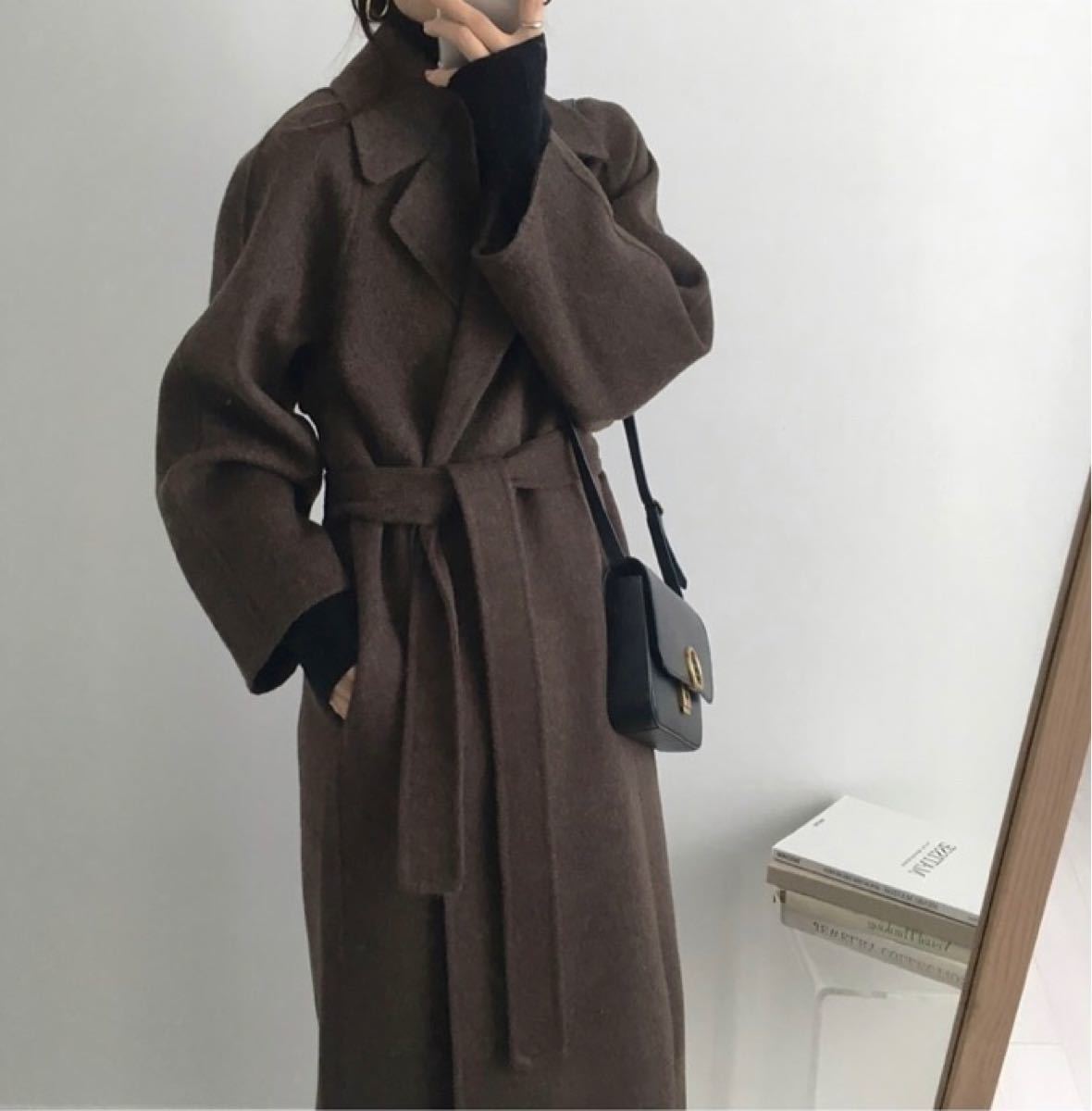 楽天市場】 ロングチェスターコート ダークブラウン thebrazilian.co.uk