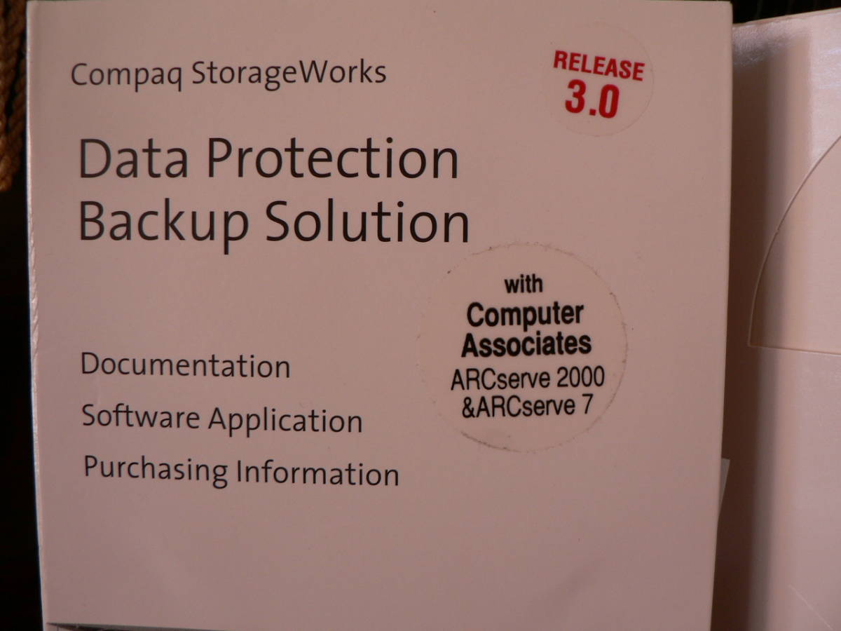 送料最安 230円：CD-ROM COMPAQ StrageWorks Data Protection Backup with Computer Associates(ARCserve2000&ARCserve7)欠品あり_画像2