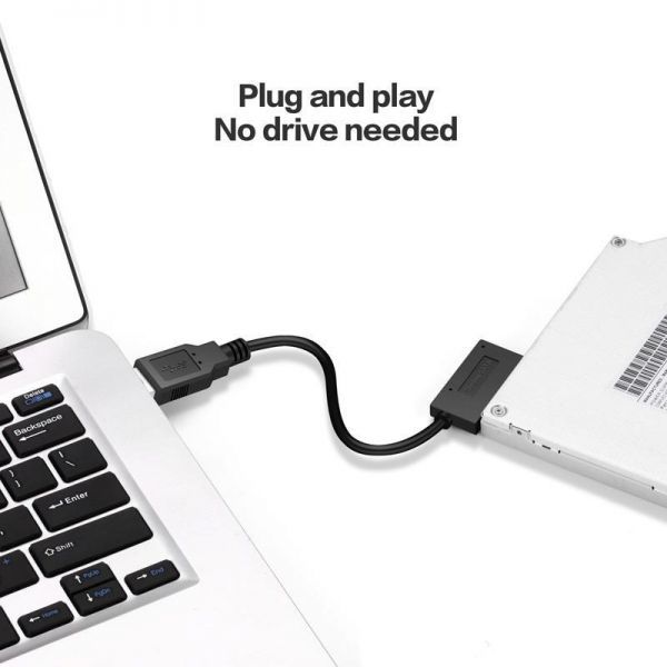 USB3.0 ミニ 7 + 6 13Pin アダプタ 変換ケーブル ノートパソコン cd dvd スリム ドライブ H1510_画像2