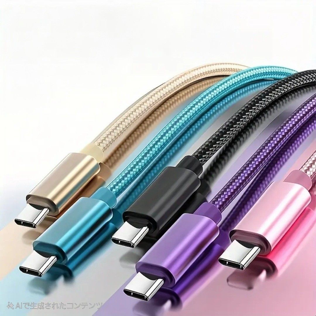 2本 Android  iPhone 充電器 CtoC タイプC 急速  充電 ケーブル Switch スイッチ 2m白青