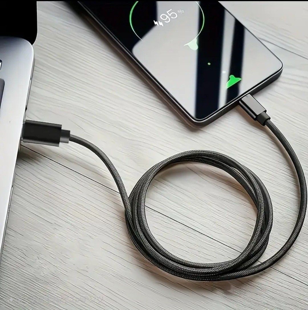 2本 Android  iPhone 充電器 CtoC タイプC 急速  充電 ケーブル Switch スイッチ 2m白青