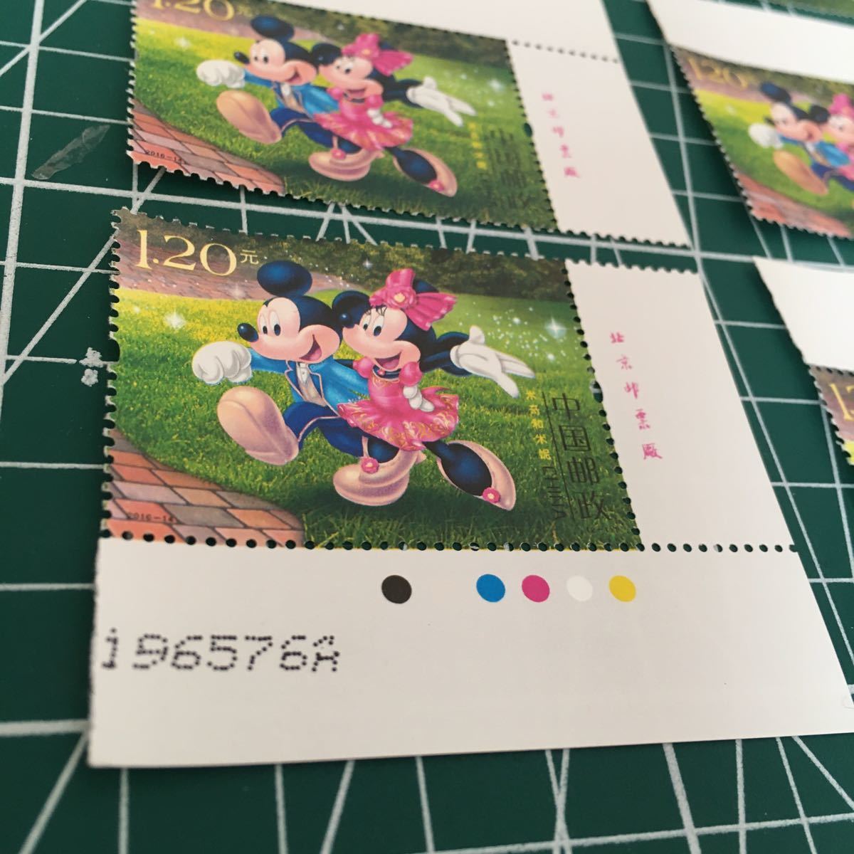 ディズニーミッキーマウス中国切手5枚まとめてコレクション@2543_画像3
