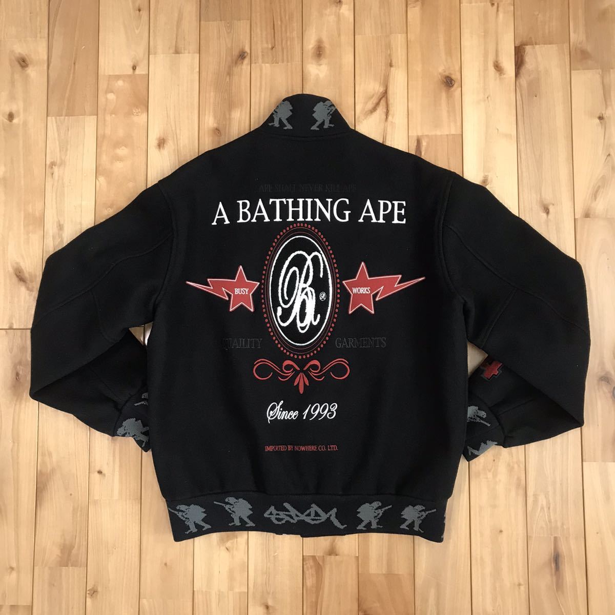 全ての APE BAPE KAWS STASH スタジャン ジャケット パーカー L