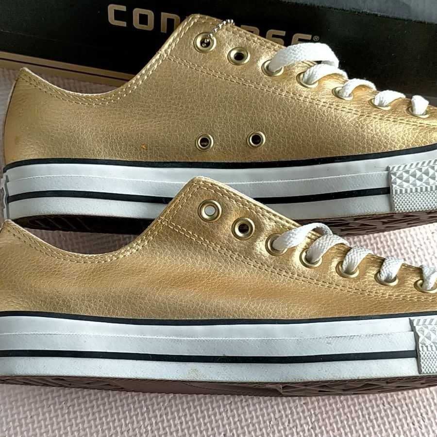 【お値下げ】CONVERSE コンバース ゴールドスニーカー