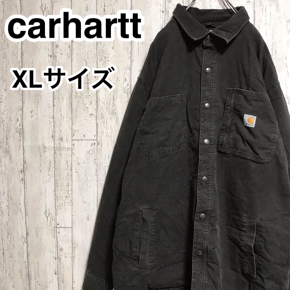 carhartt カーハート リグビーシャツジャケット XL ダークブラウン アースカラー 織タグ ビンテージ ビッグサイズ オーバーサイズ