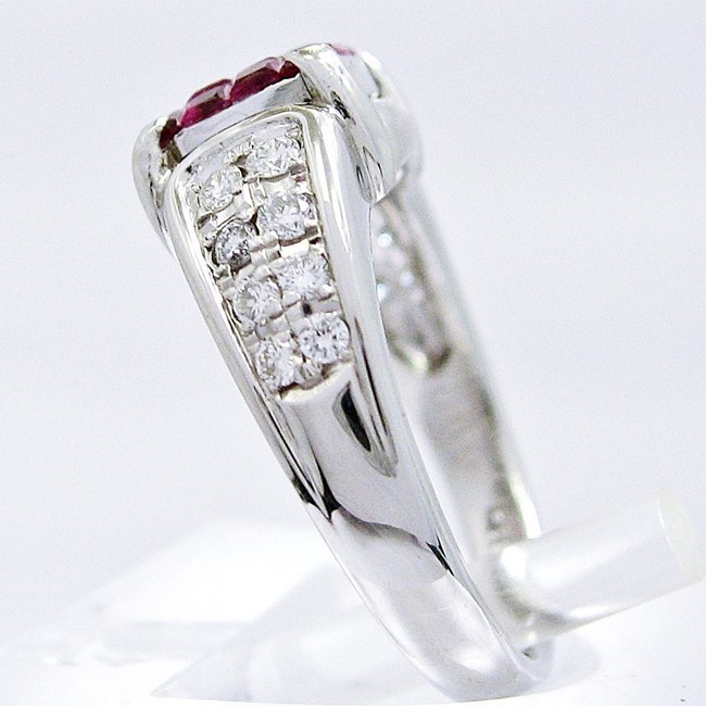 Pt900 ★ リング　指輪　ルビー0.60ct 7月誕生石 ◇ダイヤモンド0.29ct ●12号【中古】 /mj051 10002059_画像4