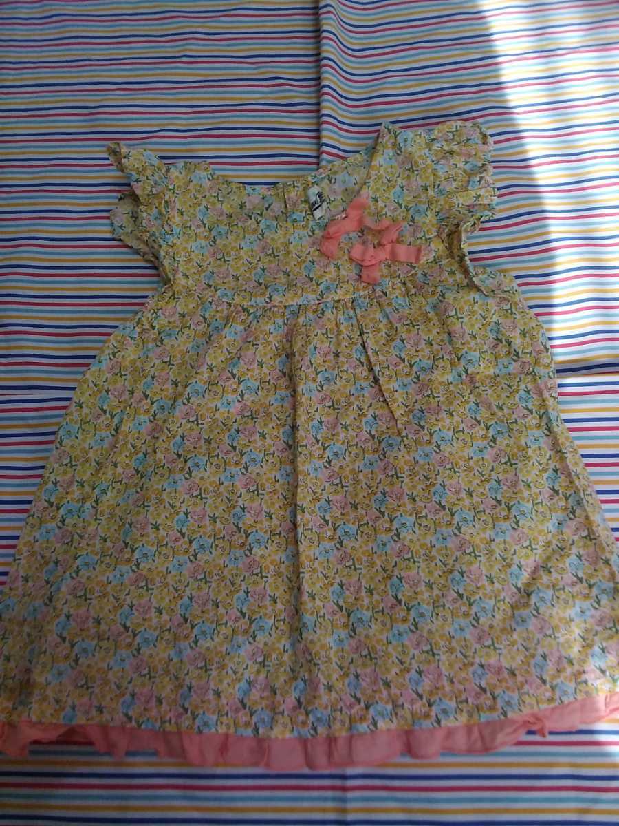 美品 サイズ100 Love Peace Money ラブ ピース マネー ワンピース 黄色オレンジ お花リバティ 女の子 ナルミヤセンスオブワンダー 代購幫 美品 サイズ100 Love Peace Money ラブ ピース マネー ワンピース 黄色オレンジ お花リバティ 女の子 ナルミヤセンスオブワンダー 代購幫